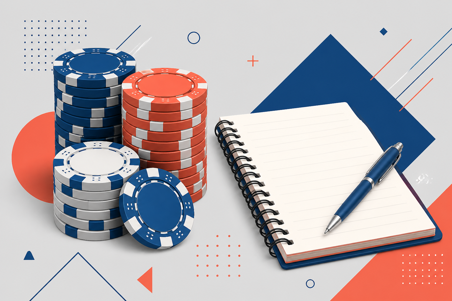 Notebook and chips illustration for reading bonus terms